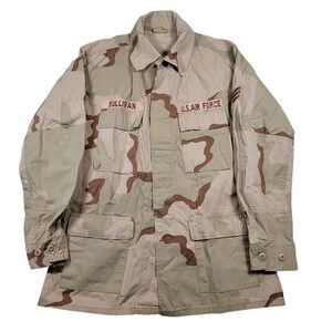 US Air Force Desert Sand Camouflage Jacket Men's Sz Medium Long 8415-01-327-5309